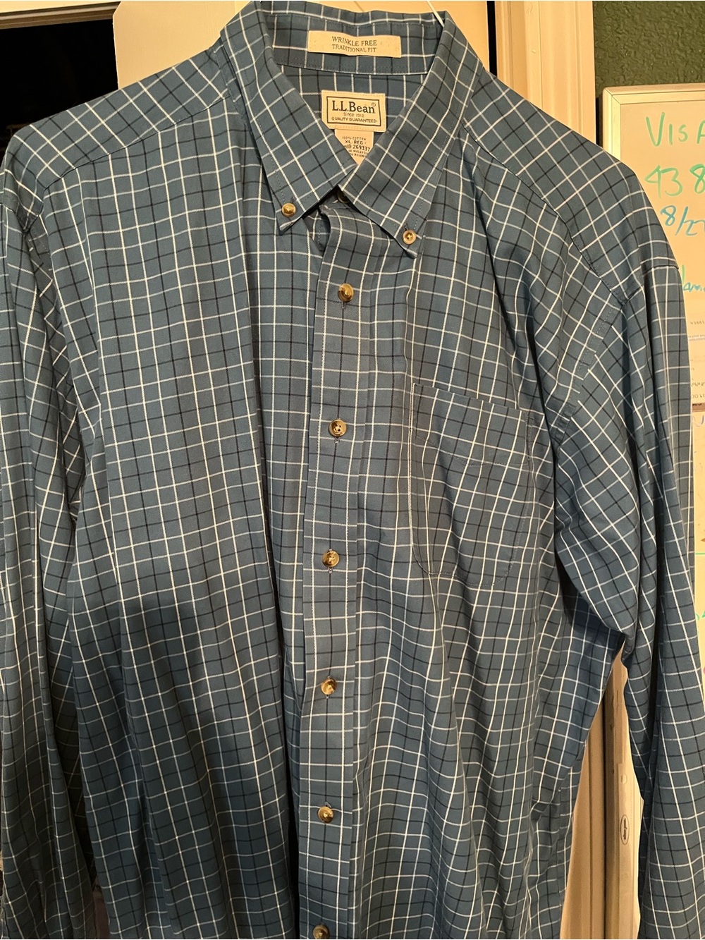 L.L. Bean Men’s Blue Plaid BDC LS Shirt